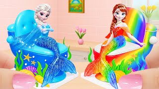 Enjoyable Making Miniature Rainbow Fondant Mermaid Cake 💗 Amazing Princess Cake by Tiny Joy Bakes