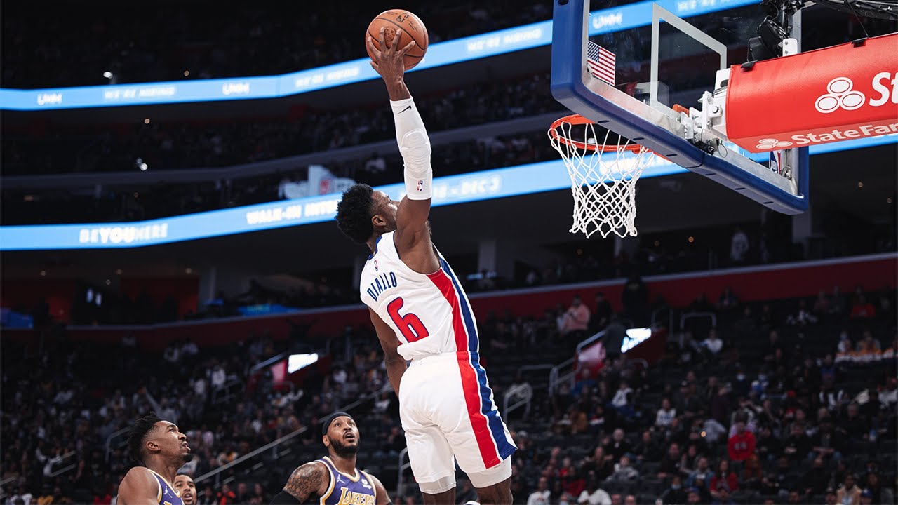 Detroit Pistons | Hamidou Diallo Scores 17 Points against Los Angeles  Lakers - YouTube