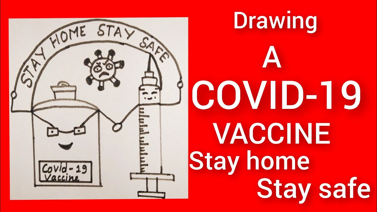 Drawing a Covid-19 vaccine drawing 