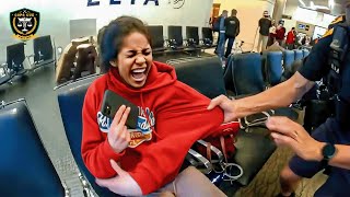 Karen Sleeps In Airport Bathroom After Causing Flight Disaster Karens Getting Arrested By Police