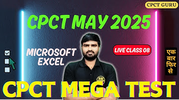 Mega Test - MS Excel | Spreadsheet Program | mega test for cpct may 2025 | MS Excel Imp MCQs