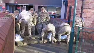 The Army Move Into York City Centre To Sandbag The River Ahead Of Storm Frank