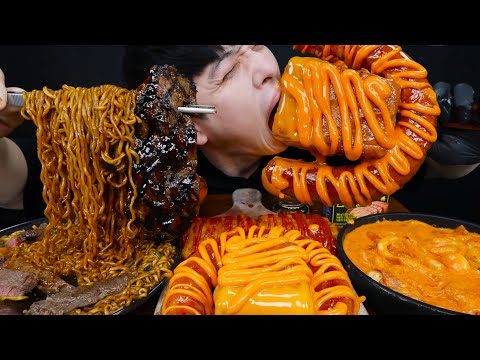-55KG 감량하고 폭식먹방6탄 투뿔한우 짜파구리 &amp; 불닭마요 통스팸 &amp; 킬바사 &amp; 로제떡볶이 -55KG <strong>COME</strong> BACK CRAZY <strong>SPECIAL</strong> MUKBANG