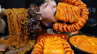 -55KG 감량하고 폭식먹방6탄 투뿔한우 짜파구리 & 불닭마요 통스팸 & 킬바사 & 로제떡볶이 -55KG COME BACK CRAZY SPECIAL MUKBANG