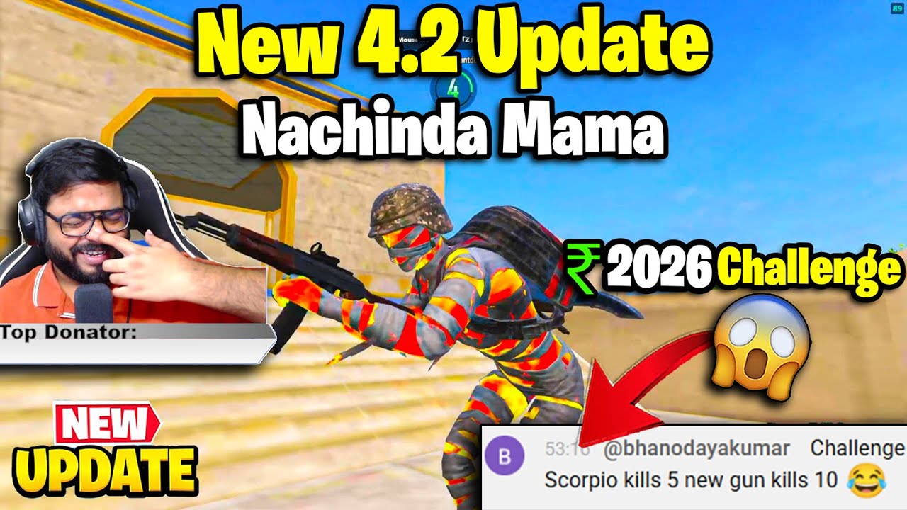 New 4.2 Update😍 Nachinda Mama ₹2026 Challenge🤑 In BGMI
