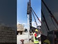 Piled foundation  pile driving using 5 tons hydraulic hammer