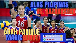 ALAS PILIPINAS VS KAZAKHSTAN MAGIC BUNOT ARAH PANIQUE | AVC CUP 2024 #philippines #alaspilipinas