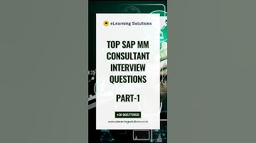 Top SAP MM Consultant Interview Questions part 1 | SAP Interview Questions |