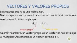 Vectores Y Valores Propios