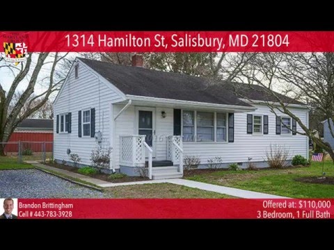 1314 Hamilton St, Salisbury, MD home video tour