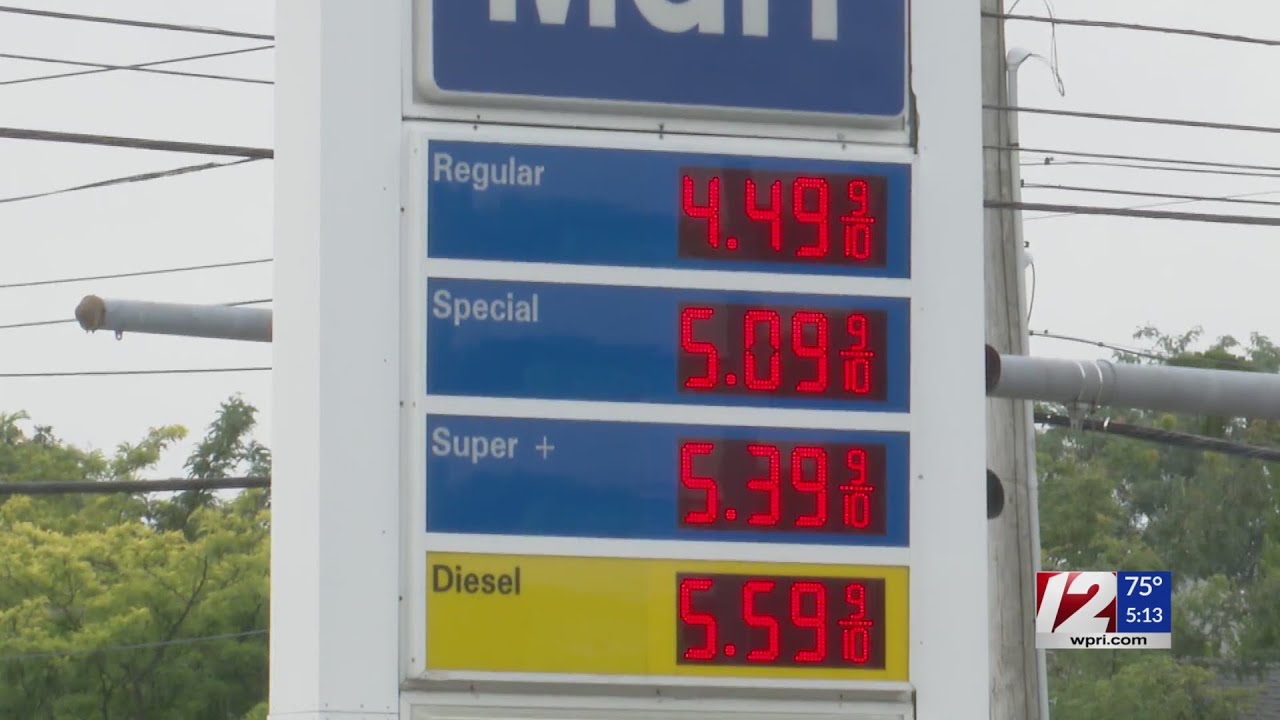 Gas prices fall for fifth straight week in RI, Mass. - YouTube