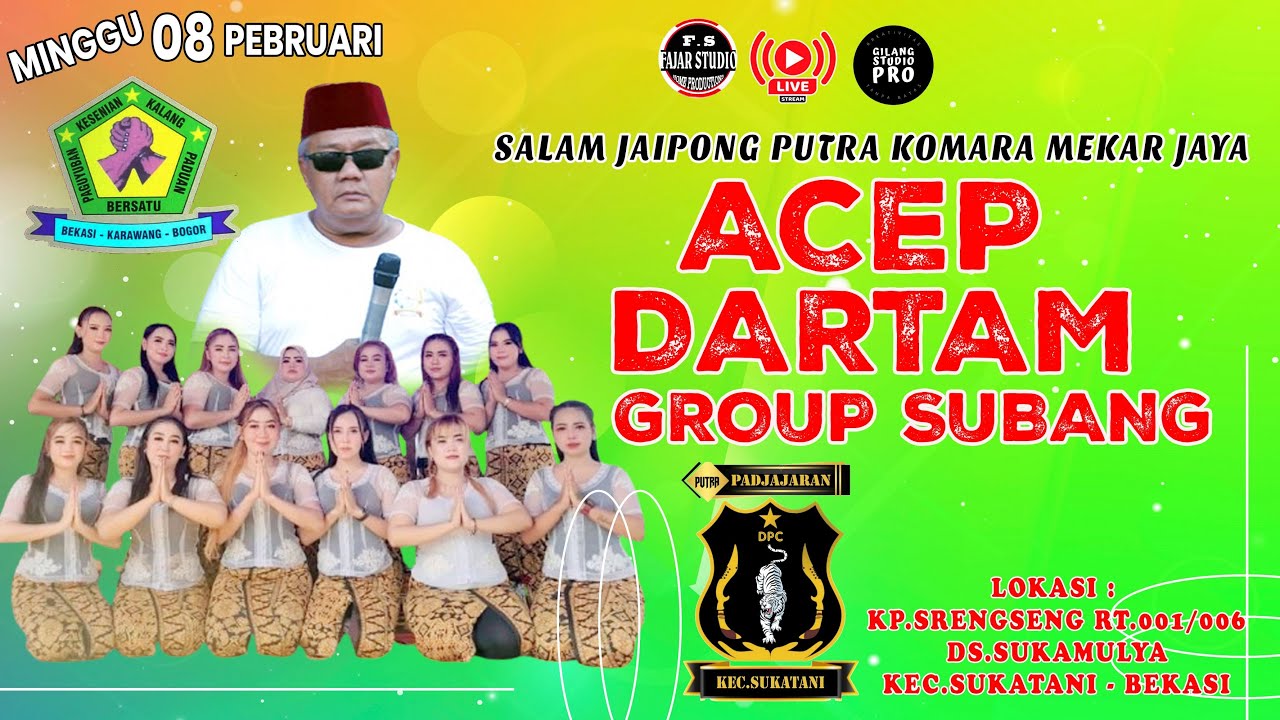 LIVE MALAM PKMJ ACEP DARTAM ANNIVERSARY PUTRA PADJAJARAN KE.SUKATANI KE 1 TH  08 FEBRUARI 2026