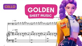 💛 CELLO ⁞ Golden • Huntr/x from K-Pop Demon Hunters | video sheet music