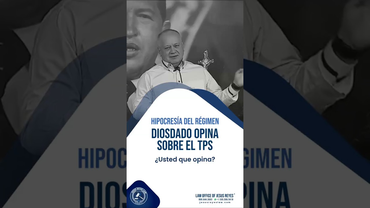 Hipocresía del régimen. Diosdado opina sobre el TPS 
