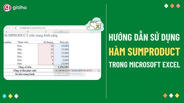 Cách sử dụng hàm SUMPRODUCT trong Excel