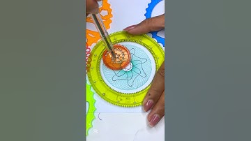 Creating Spirograph Art in Seconds! Satisfying to Watch!🎨🌈#ArtTime #Spirograph #shorts