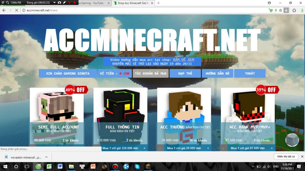 Acc Minecraft Premium Gi R Ch 20k 2017 Youtube