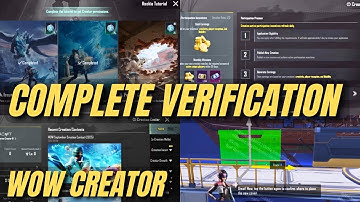 HOW TO COMPLETE VERIFICATION WOW CREATOR PUBG MOBILE | HOW TO BECOME A WOW CREATOR 