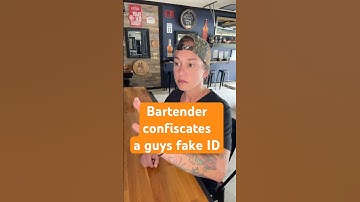 Bartender takes a fake ID of an underage guy #genz #underage #fakeidstory #serviceindustry