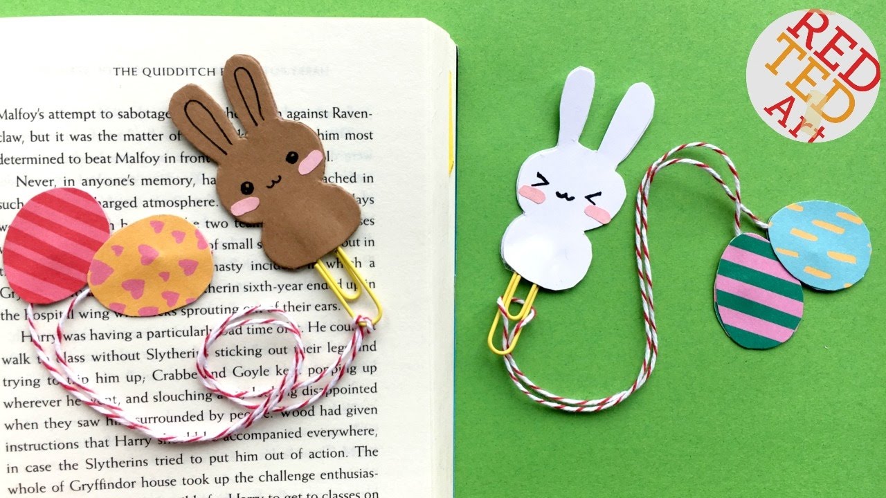 Easy Bunny Bookmark Easter - DIY Bookmarks - Kawaii DIY - YouTube