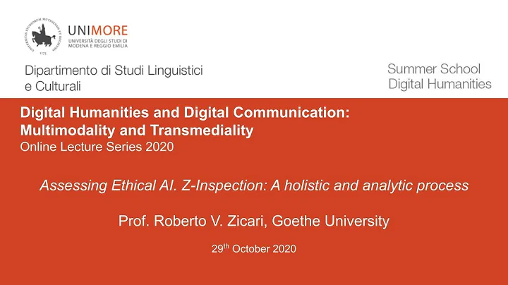 Lecture Assessing Ethical AI Z Inspection - Prof. ...