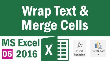 Wrap Text and Merge Cells in MS Excel - Part 06 || Microsoft Excel Tutorial (2016) [Hindi/Urdu]