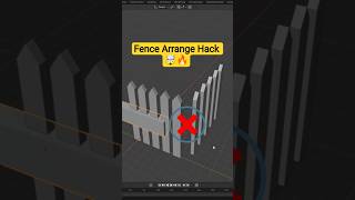 Blender Fence Arrange Hack 🤯 | Perfect Alignment in Seconds
