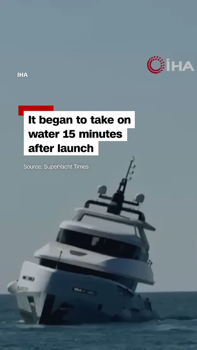 Luxury yacht sinks minutes after launching in Turkey