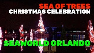 Sea of Trees light show at SeaWorld's Christmas Celebration 2016