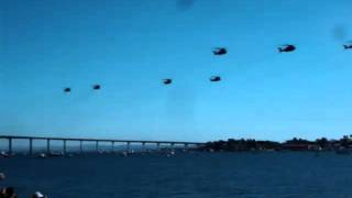 Naval Aviation Air Show Helicopter Formation
