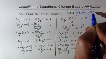 IMPORTANT Solve Logarithmic Equations with Different Bases - EDEXCEL - GCSE - SAT
