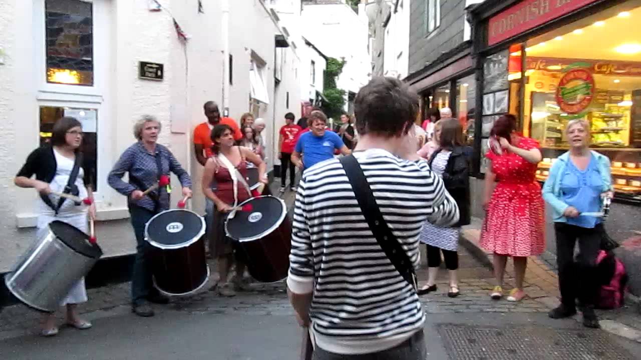 Samba Kernow outside the Ship Inn Looe 2012