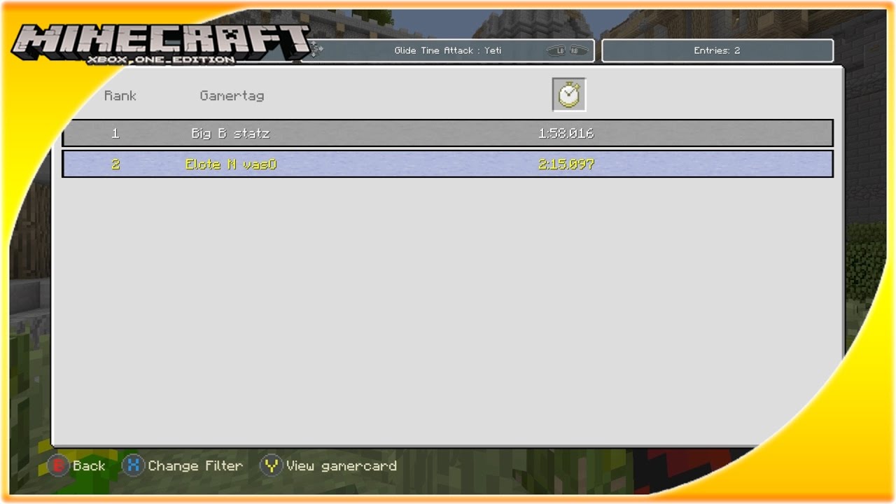 Minecraft Xbox One Edition - Solo Time Attack - New Glide Maps