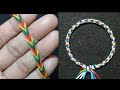 2 EASY SIMPLE MACRAME BRACELET TUTORIAL, CARA MEMBUAT GELANG BENANG MOTIF 
