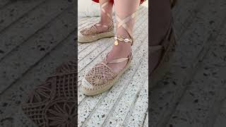 Espadrilles Rose Gold Compensées