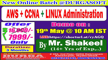 AWS + CCNA + LINUX Administration Online Training @ DURGASOFT