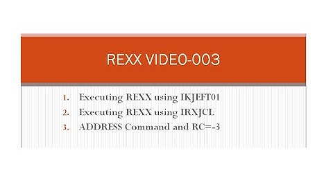 REXX Programming | 03 | REXX in Batch