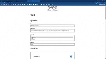 SP21 Web Apps: 34 - Quiz Edit Page - Protected Routes, Updating and Deleting