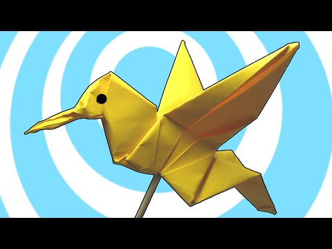 Hur man viker en colibri pappersfågel Hur man viker en colibri pappersfågel