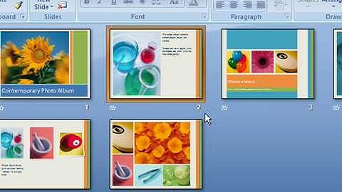 Select Slides in PowerPoint 2007