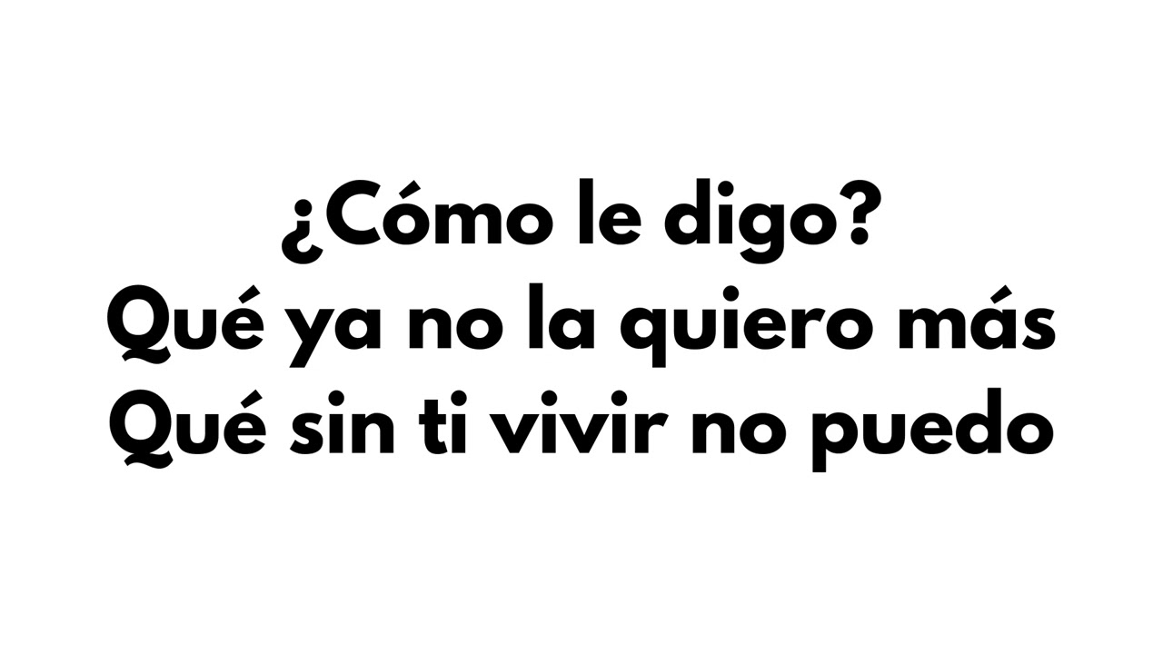 Cómo le digo - Rodrigo - Karaoke - Acústico