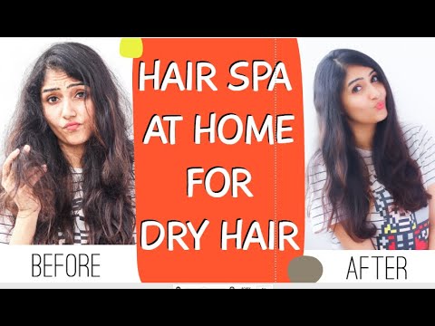 HAIR SPA AT HOME FOR DRY AND FRIZZY HAIR |NATURAL & DEEP CONDITIONING -  YouTube