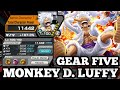Gear five monkey d luffy gameplay  one piece bounty rush  opbr