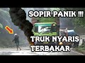 REM TERLALU PANAS !!! TRUK MENGELUARKAN ASAP PADA BAN BELAKANG