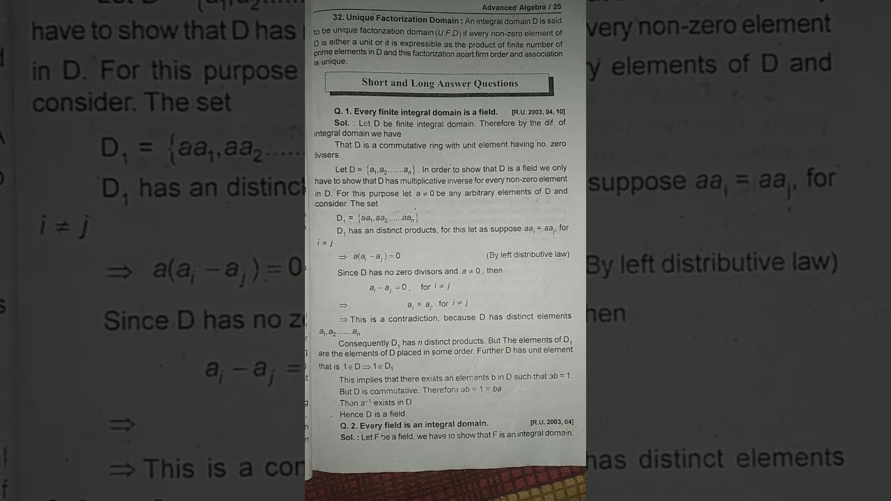 Every finite integral domain is a field