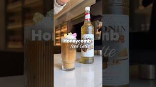 honey comb iced latte | latte recipes monin #shorts #trending #latteart
