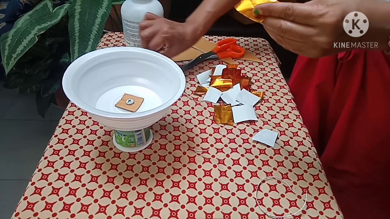 การทำพานประกอบการรำอย่างง่าย