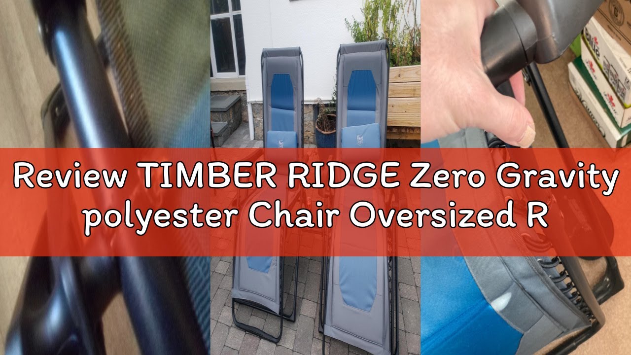 Review TIMBER RIDGE Zero Gravity polyester Chair Oversized Recliner 350lbs Capacity Patio Lounge Cha