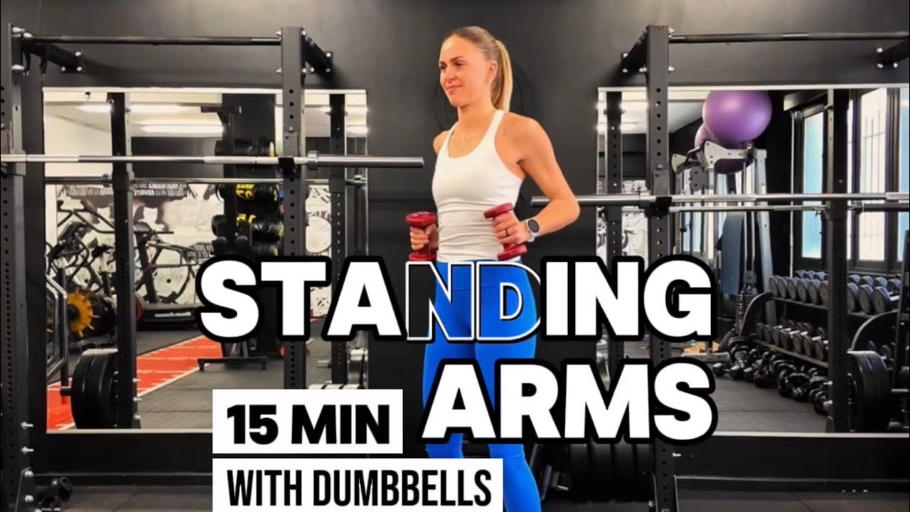 15 min STANDING ARMS WORKOUT | Dumbbells | No repeats