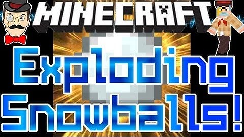 Minecraft Mods - EXPLODING SNOWBALL FIGHT & Town Defense !